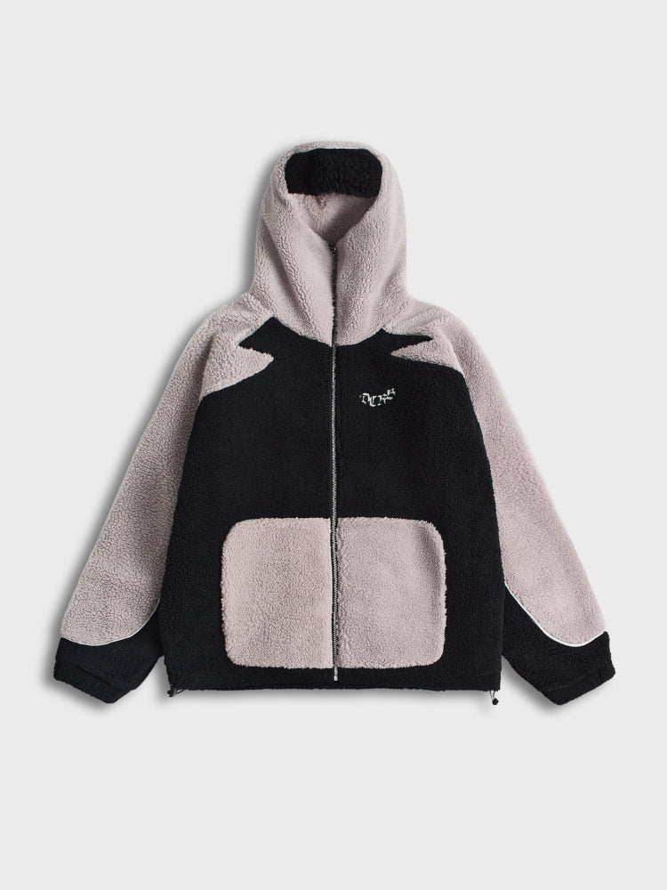 DCRB - Wolf Grey & White Sherpa Ninja Fleece - Image 14