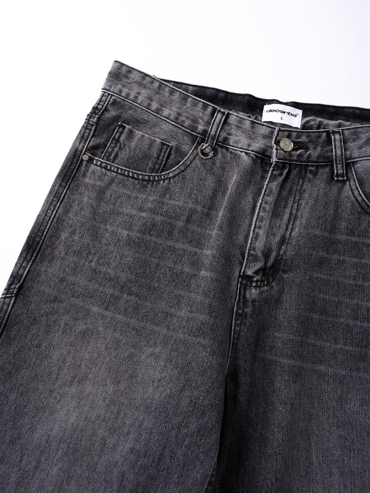 DCRB Baggy Denim Jeans - Black/Grey - Image 14