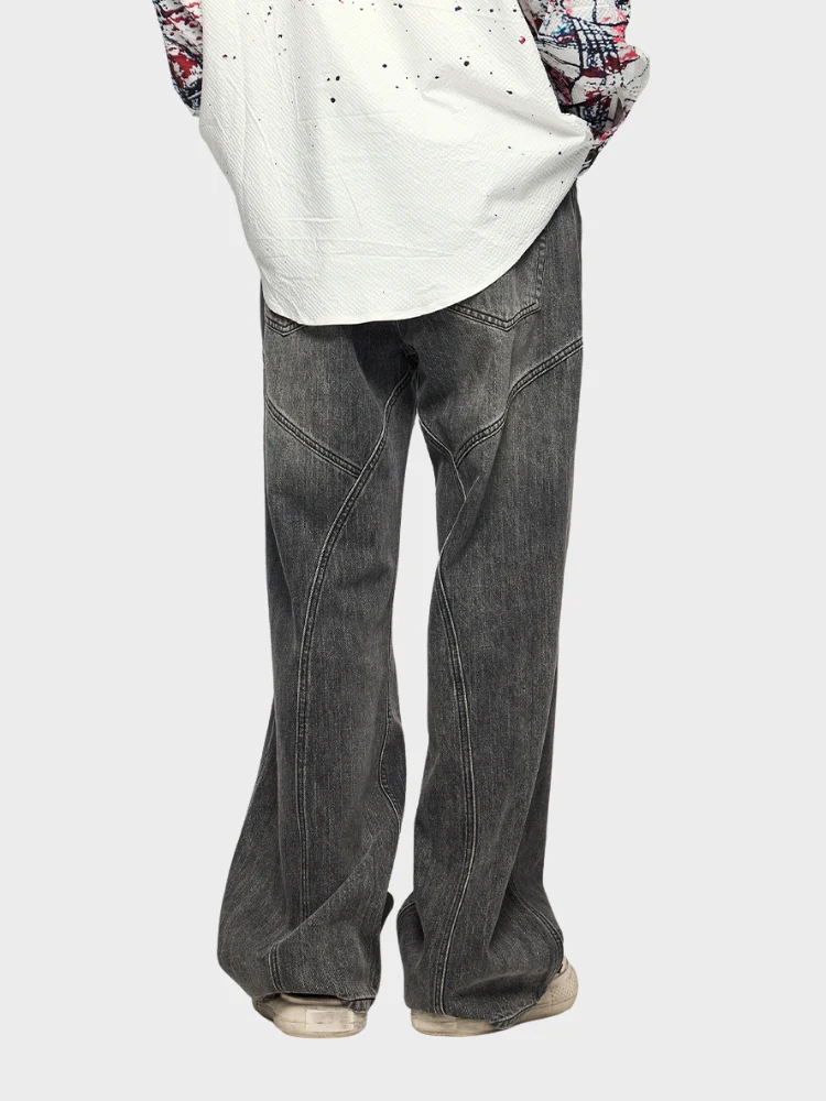 DCRB Baggy Denim Jeans - Black/Grey - Image 8