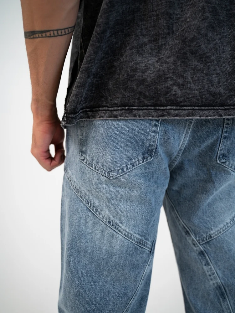 DCRB Baggy Denim Jeans - Grey/Blue - Image 3