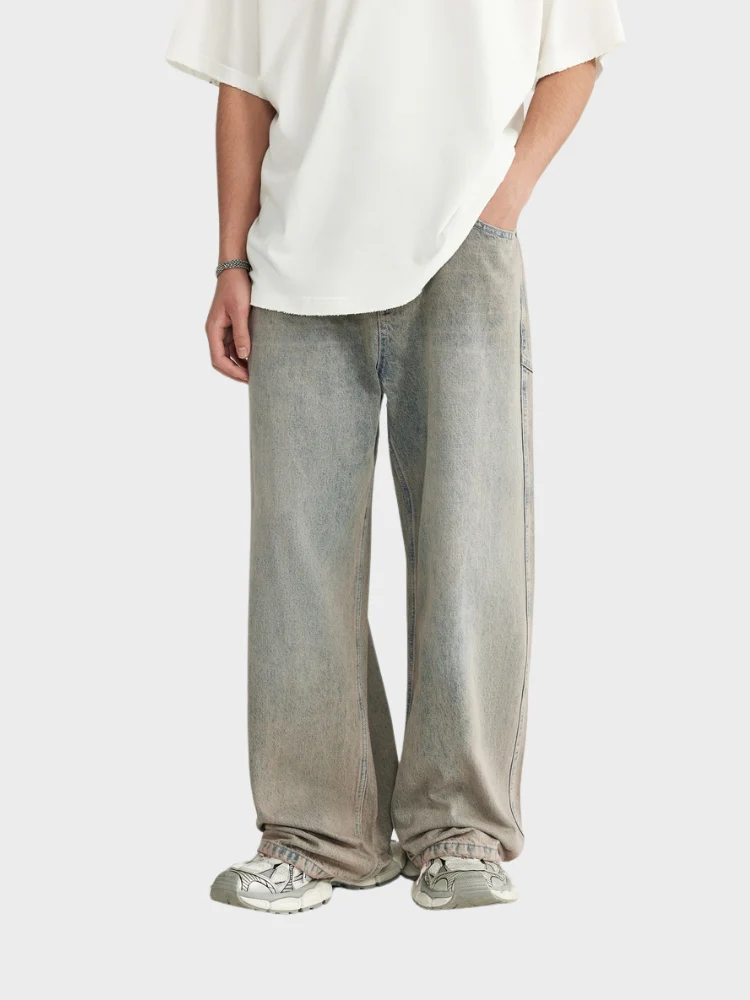 DCRB Baggy Denim Jeans - Light Grey - Image 8