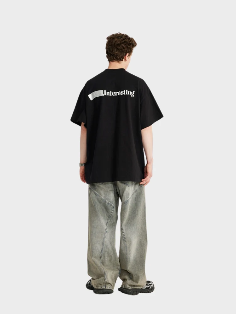 DCRB Baggy Denim Jeans - Light Grey - Image 9