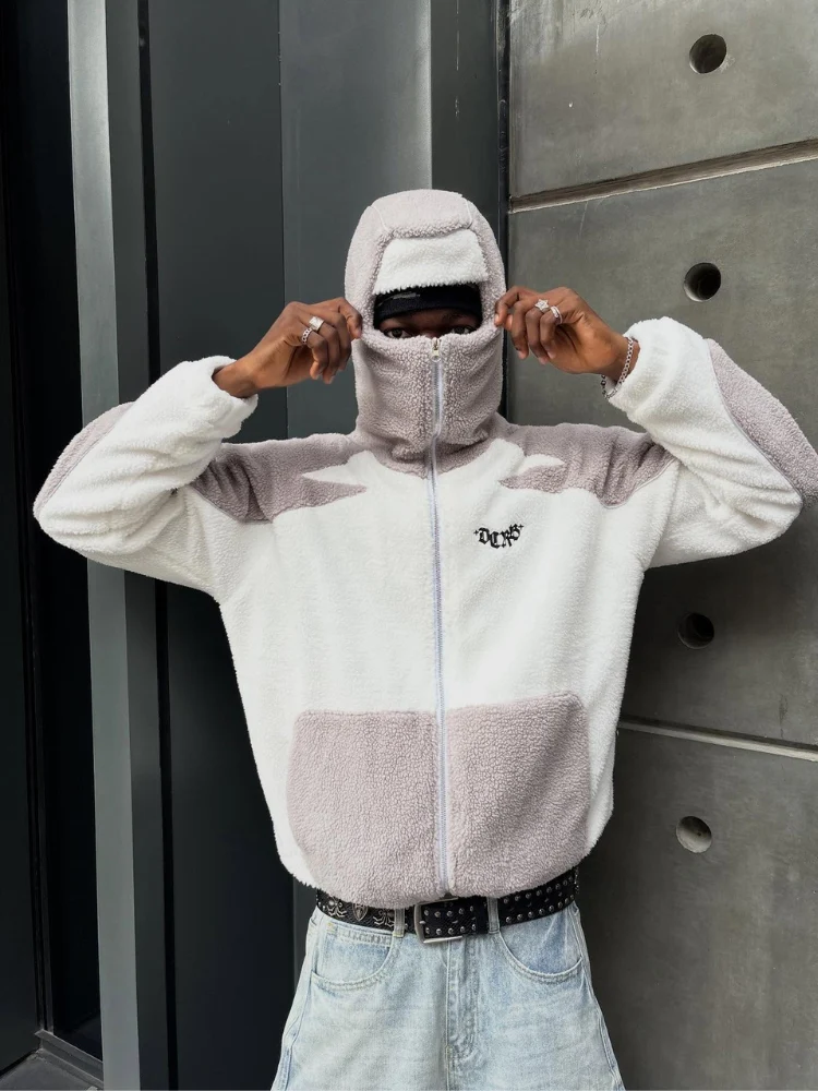 DCRB - Wolf Grey & White Sherpa Ninja Fleece - Image 4