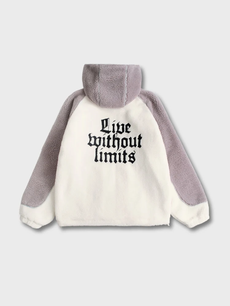 DCRB - Wolf Grey & White Sherpa Ninja Fleece - Image 7