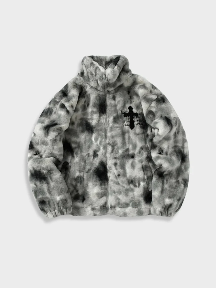 Decarba Vintage Warm Cross Fleece Jacket - Image 5